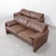 Set of Cassina Maralunga 2 seaters in mocca leather