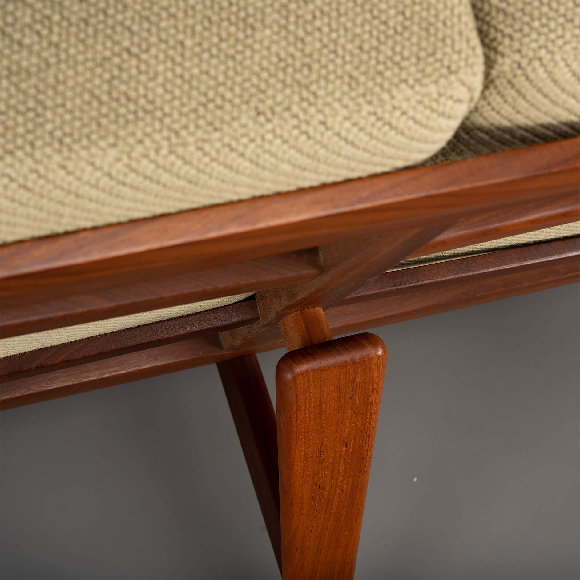 Sand color Sofa Model No. 35 by Arne Wahl Iversen made by Komfort, 1960s