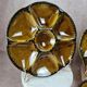 Set of 8 Gien oyster plates, magnificent vintage service.
