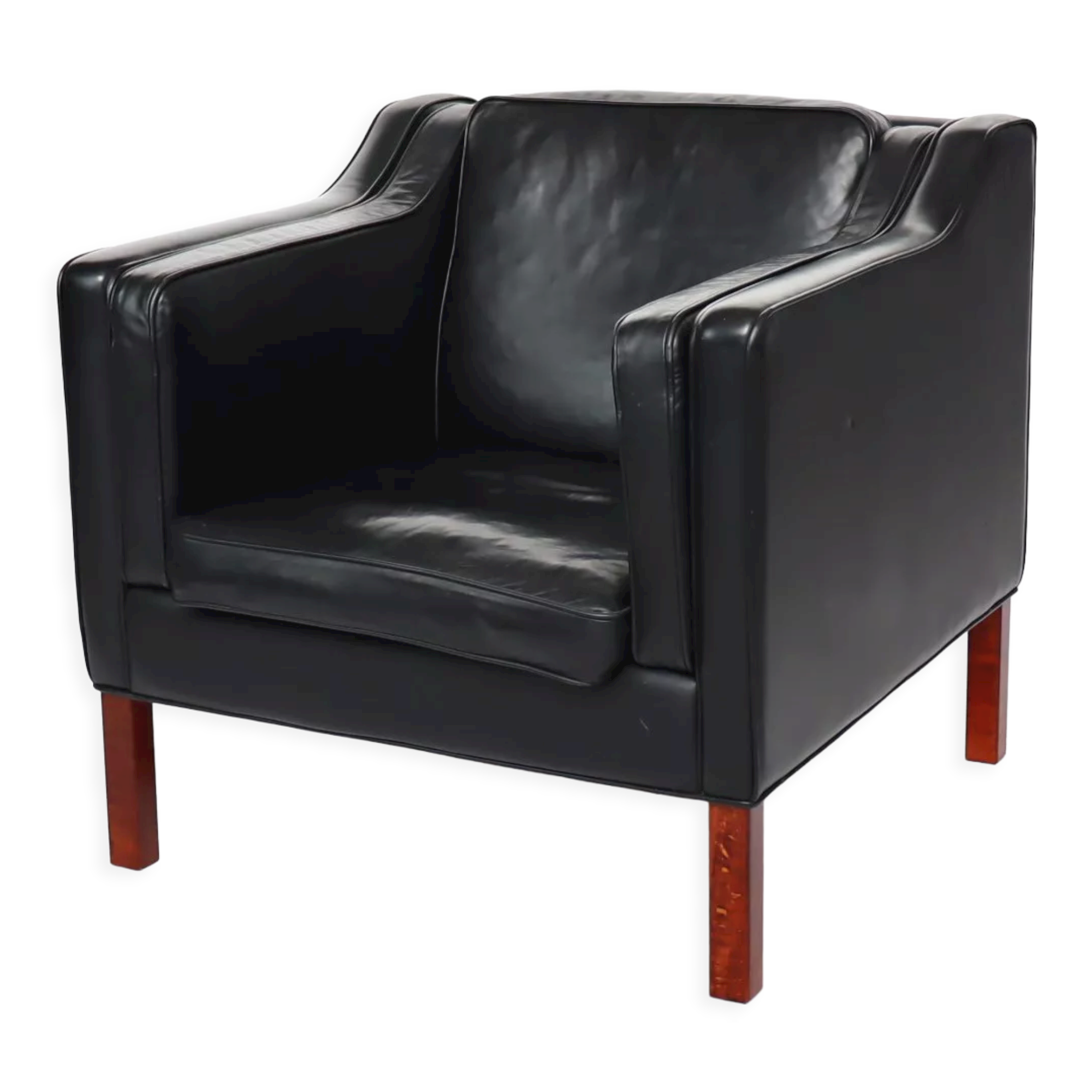 70s leather armchair