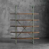 Bakery Display Rack with Iron Frame and Oak Shelves, France, 1920s