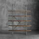 Bakery Display Rack with Iron Frame and Oak Shelves, France, 1920s