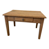 Farmhouse coffee table in solid oak with drawer — rustic style / ca