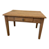 Farmhouse coffee table in solid oak with drawer — rustic style / ca