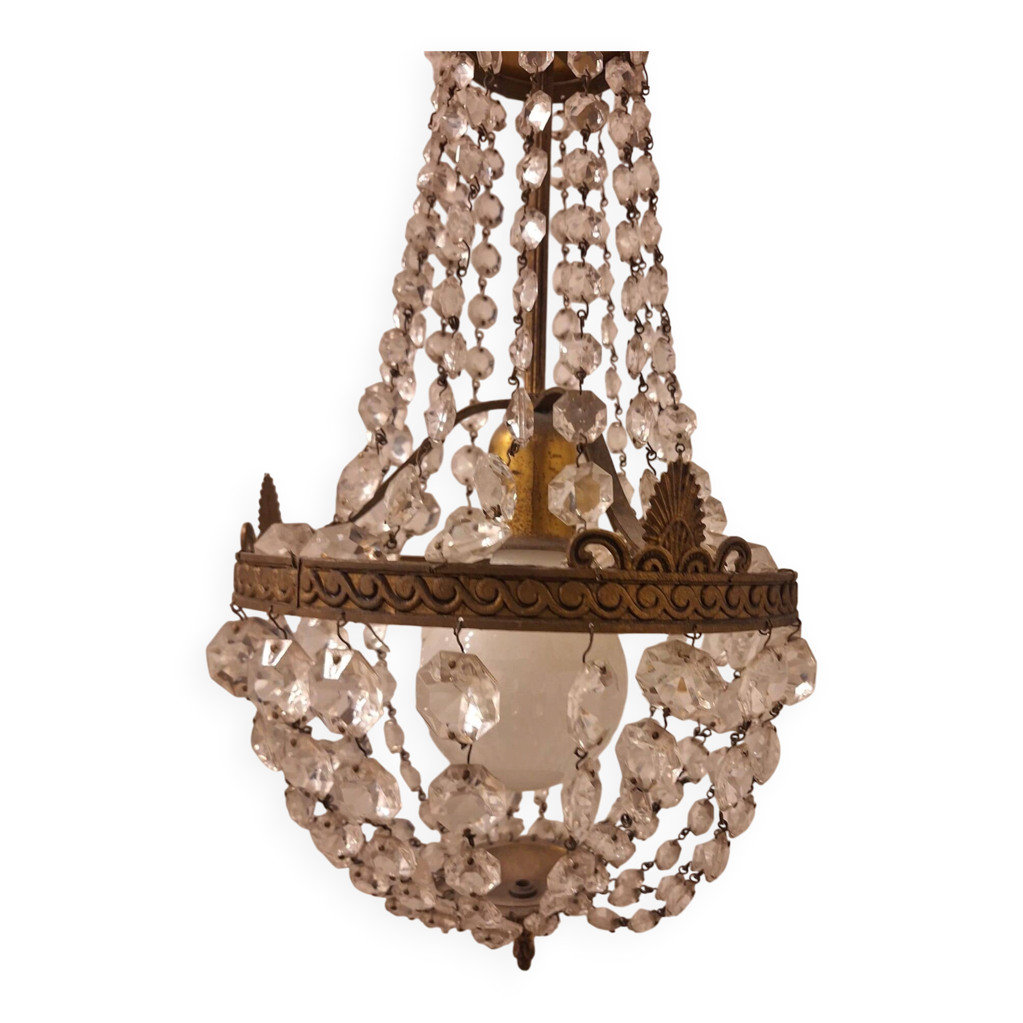 Art Deco chandelier with pendants