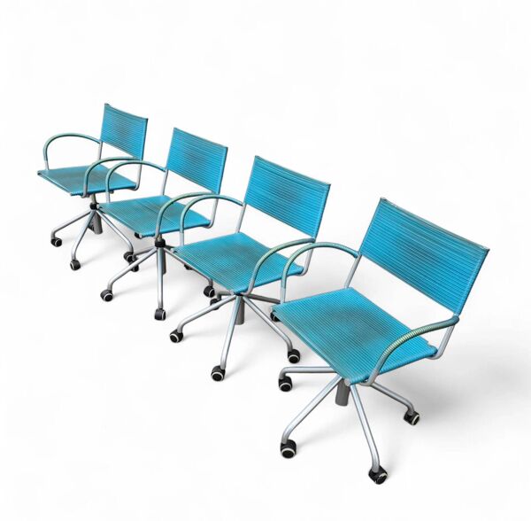 Chaises de salle à manger vintage italiennes par Tito Agnoli pour Pierantonio Bonacina, années 1990, ensemble de 4.