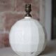 Cracked ceramic Art Deco lamp, table lamp, geometric design.