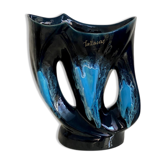 Vase Vallauris bleu profond