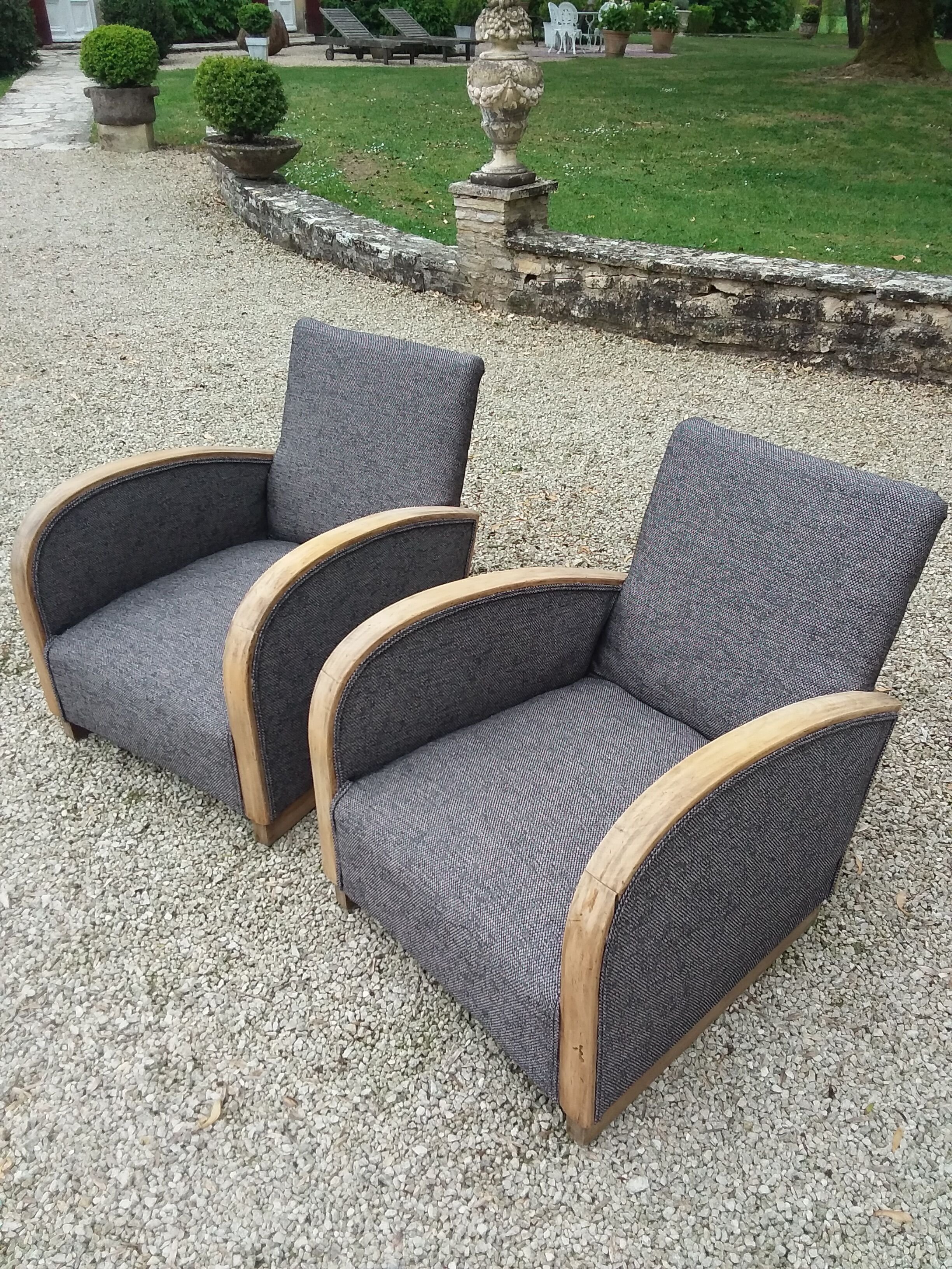 Pair of art deco armchairs