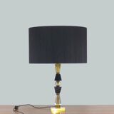 Hollywood Regency lamp foot in vintage crystal