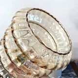 Vintage pendant lamp in electrified golden glass to nine