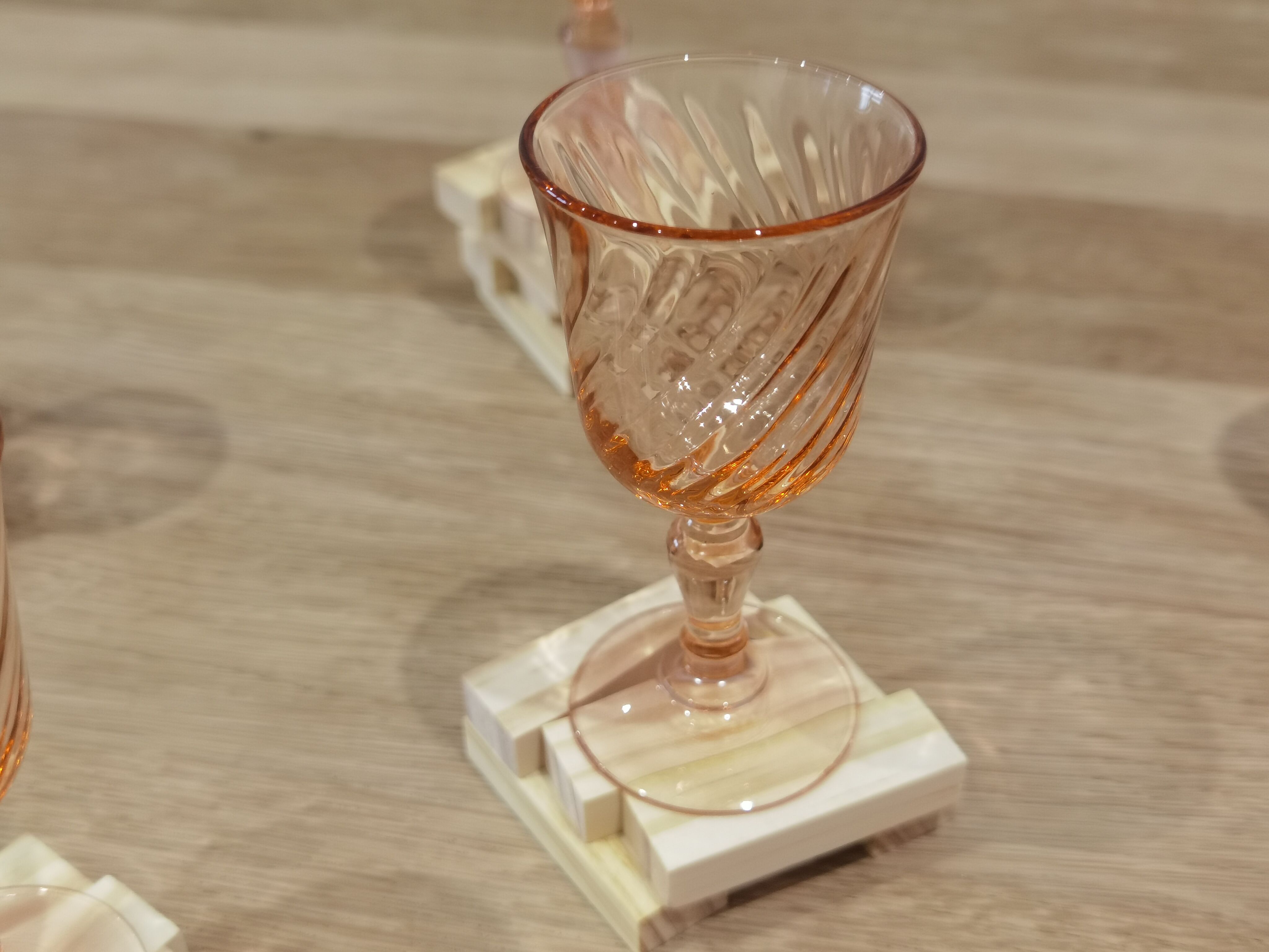 Set of 6 Luminarc Rosaline liqueur/port glasses