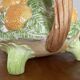 Fitz & Floyd ff1986 turtle jug or teapot with oranges and leaves, american majolica tableware