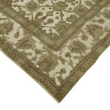 Hand-Knotted Anatolian Antique 1970s 280 cm x 376 cm Beige Wool Carpet