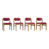 4 chaises en teck par Johannes Andersen pour Uldum