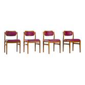Mid-Century Teak Dining Chairs by Johannes Andersen for Uldum, Set of 4