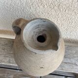 Antique small stoneware wine jug French wine oil ca