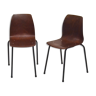 Pair of pagholz stacking chairs