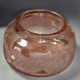 Legras: very important glass vase with acid-etched patterns.