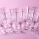 Ensemble de 10 flûtes à champagne vintage en cristal, verre à pied italien transparent.