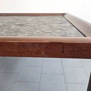 1960s Scandinavian coffee table in teak and schist