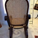 Rocking chair with caning