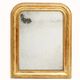 Set of two small French Louis-Philippe gilt red mirrors from the 19th century.
