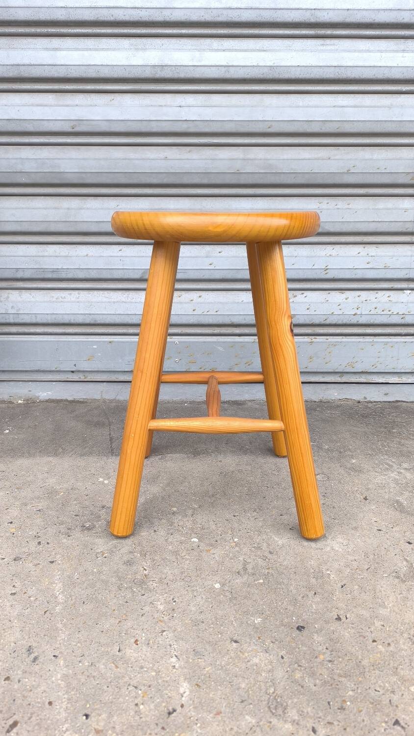 70s pine stool