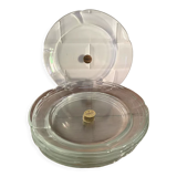 6 new Duralex transparent flat plates