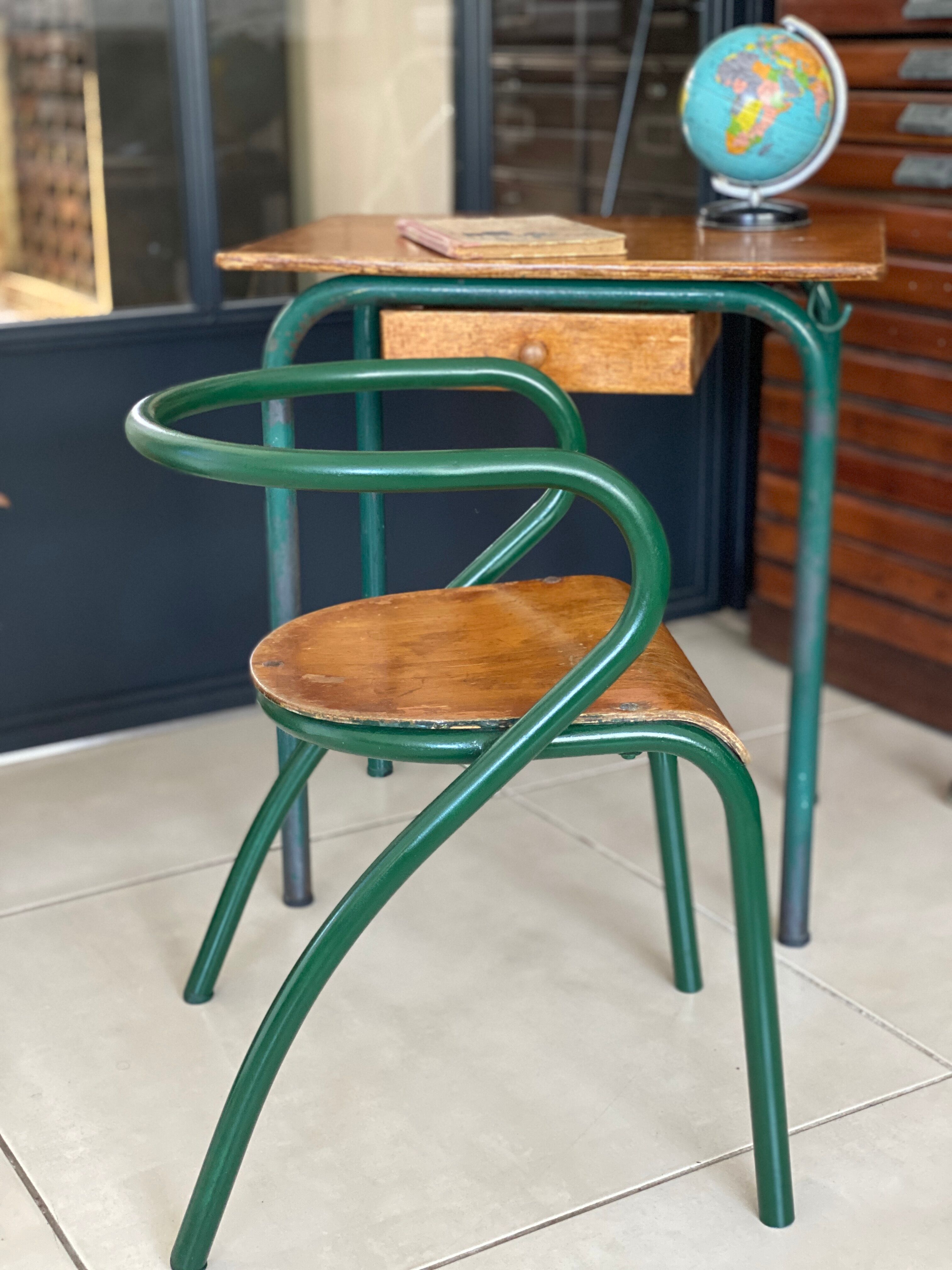 Desk and school chair set