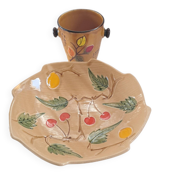 Fruit bowl set and ice bucket in ceramic Poët-Laval — An