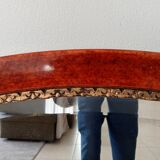 Antique oval mirror with bevelled glass