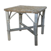 Rattan side table