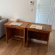 1950s vintage children's desk in light oak