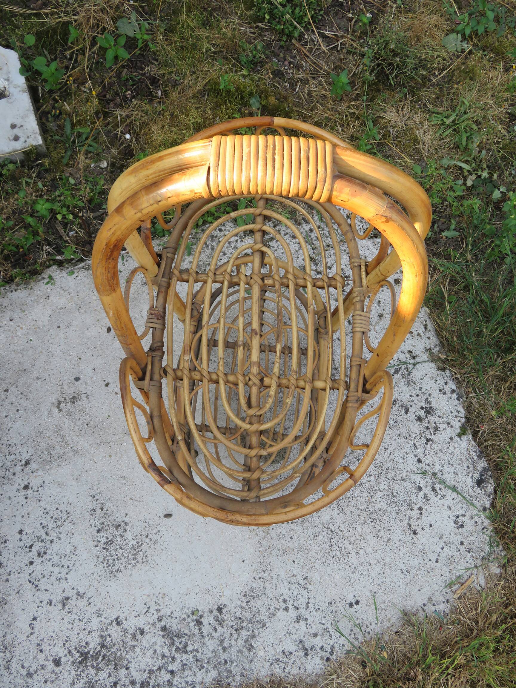 Serving rattan on wheels of the 50s, 60s