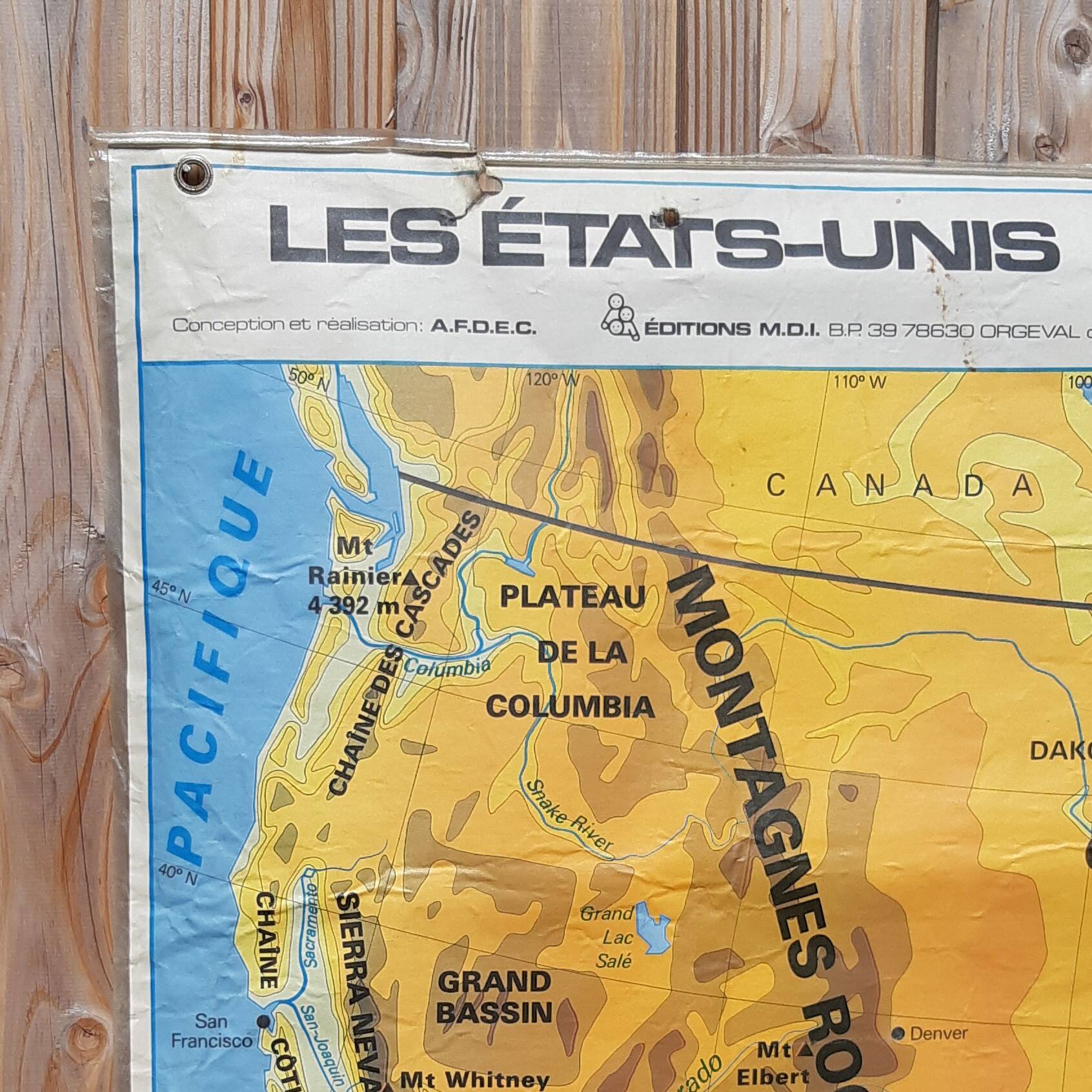 School map representing the United States of America