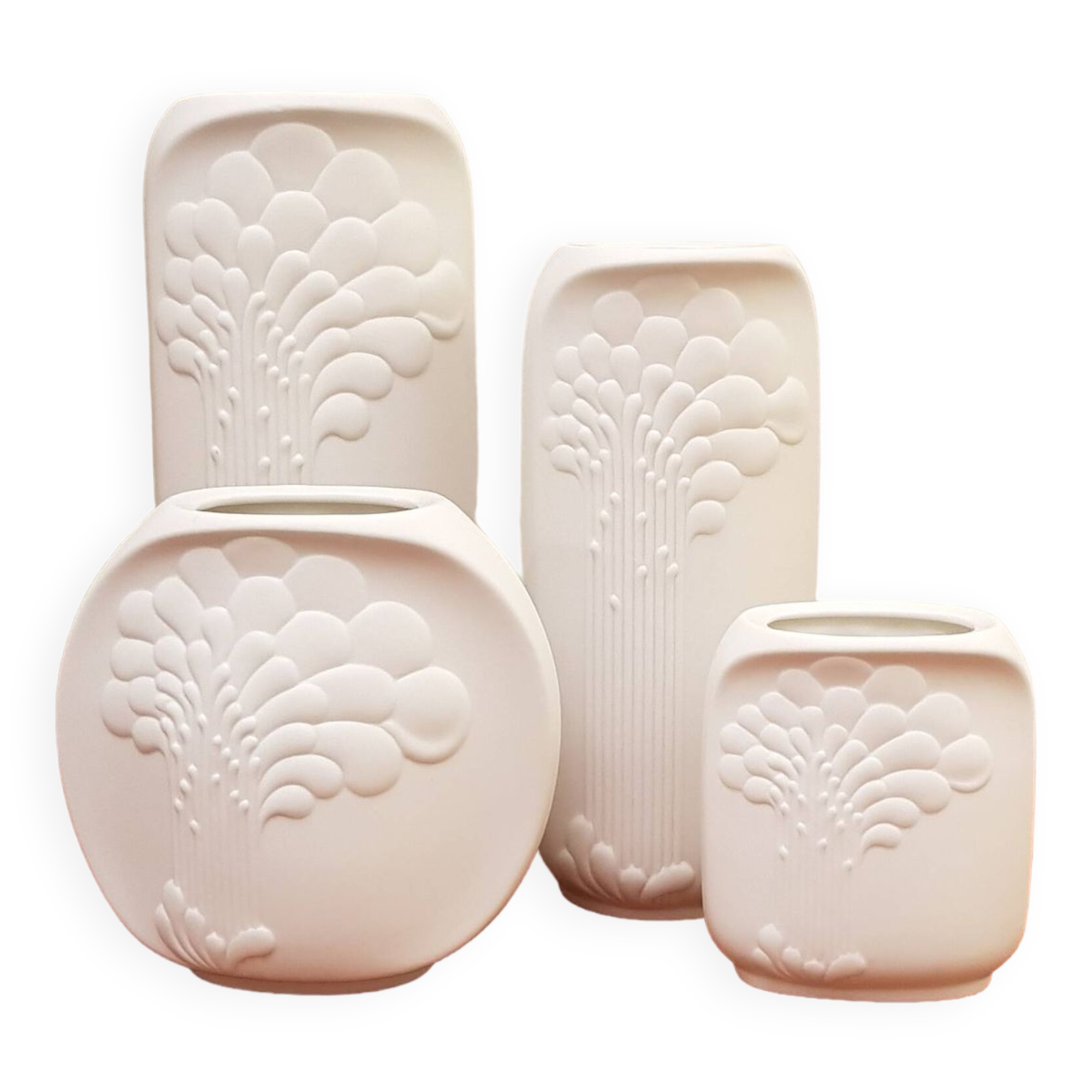 MidCentury Vases in bisquit procellain by Kayser, 1960s