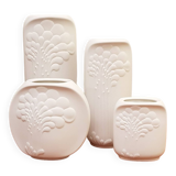 Vases Mid-Century en porcelaine bisquit par Kayser, 1960
