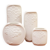 Vases Mid-Century en porcelaine bisquit par Kayser, 1960