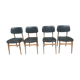Chaise vintage skaï noir