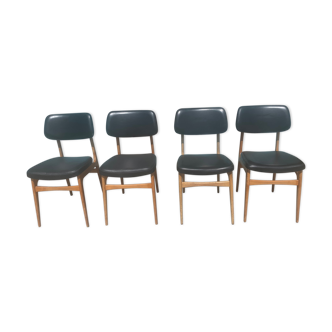 Vintage chair skaï black