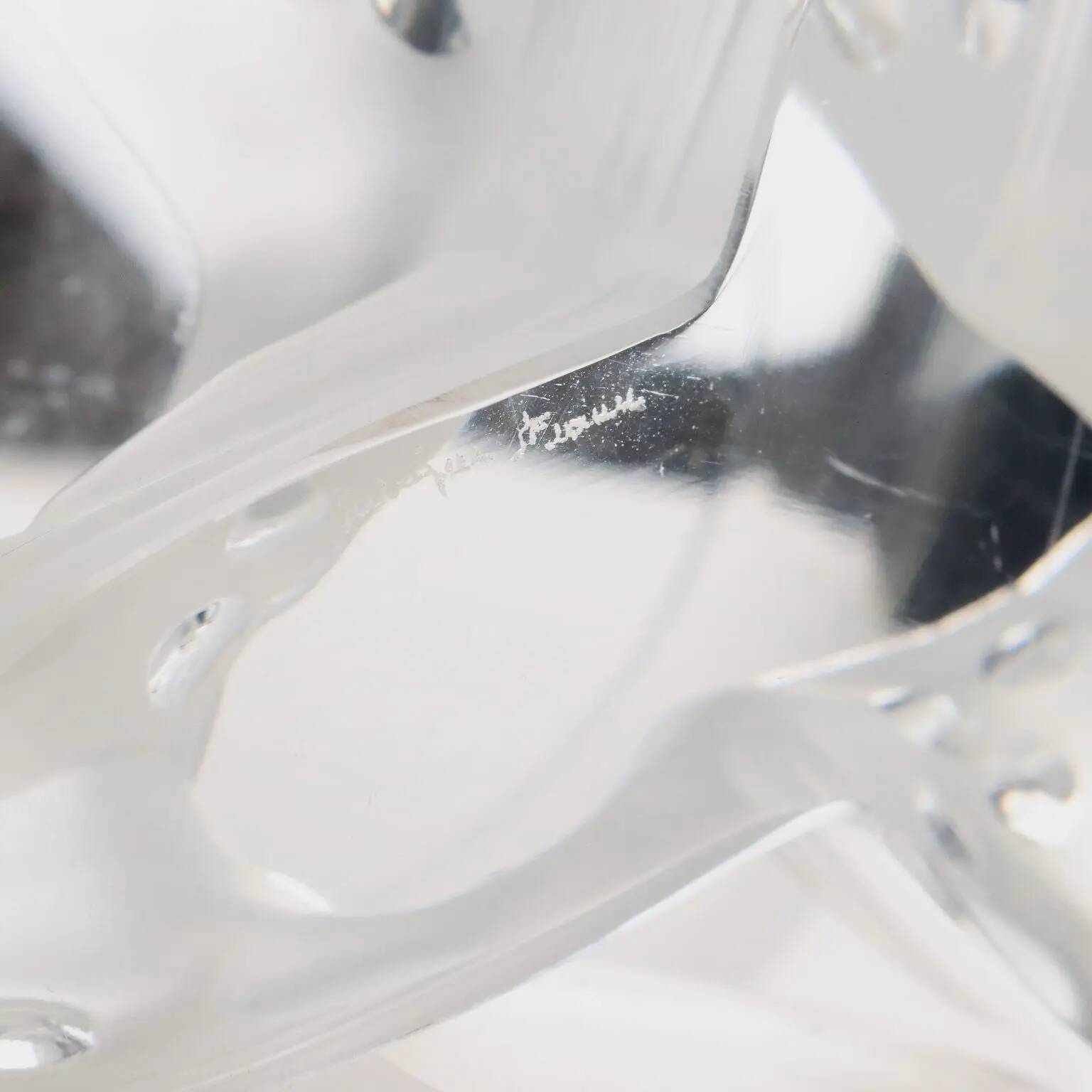Coupe à caviar vintage Lalique en cristal, France, XXe siècle