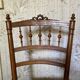 Antique canned chair 19th style Napoleon III in turned and carved wood