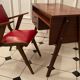 Bureau vintage pied compas et son fauteuil