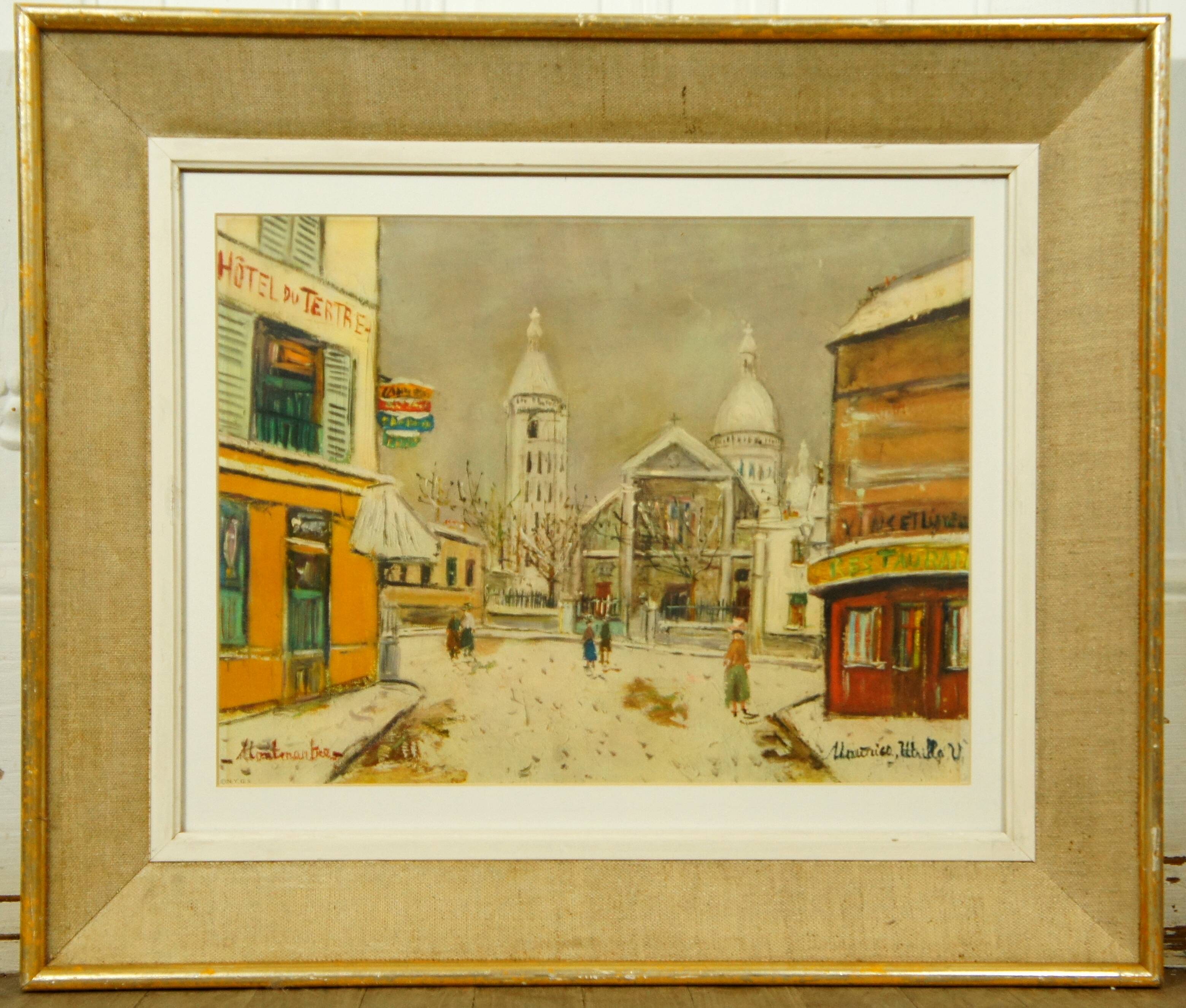 After maurice utrillo "montmartre" enhanced color reproduction nygs