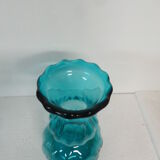 Blue glass vase