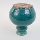 Petit vase ancien en céramique bleue