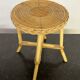 Small vintage rattan side table