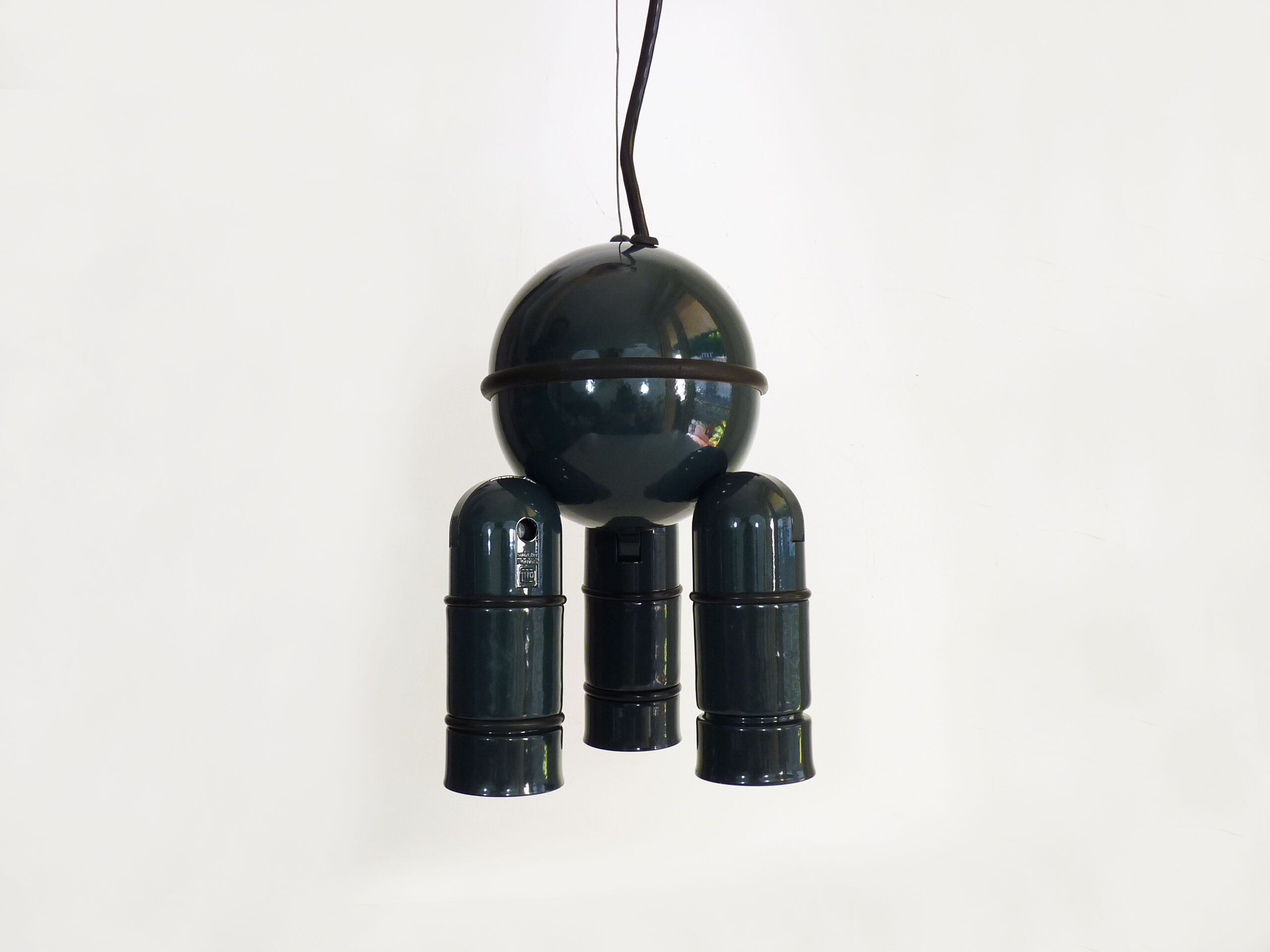 Spherical Lita hanging lamp with 3 sputnik orientable spots