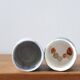 Duo of ceramic espresso cups by Nicole Fichot